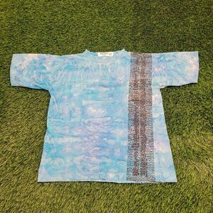 Vintage Tribal Tie-Dye Shirt Medium 20x23 Upcycled Cropped